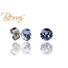 R30035 EARRINGS XIRIUS LT.SAPPHIRE 6MM SS