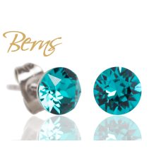 R30036 EARRINGS XIRIUS BL.ZIRCON 6MM SS
