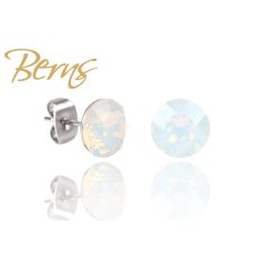 R30038 EARRINGS XIRIUS WH.OPAL 8MM SS