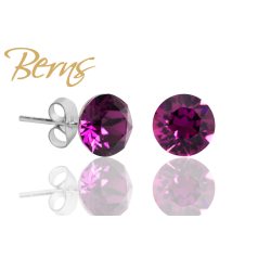 R30042 EARRINGS XIRIUS AMETHYST 8MM SS