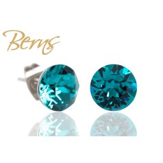 R30117 EARRINGS XIRIUS BL.ZIRCON 8MM SS