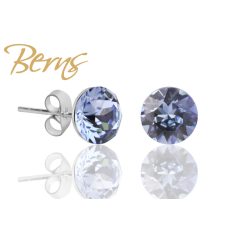 R30119 EARRINGS XIRIUS LT.SAPPHIRE 8MM SS