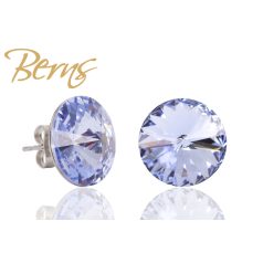 R30605 EARRINGS GALAXY LT.SAPPHIRE 14MM SS