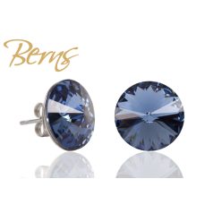 R30606 EARRINGS GALAXY DM.BLUE 14MM SS