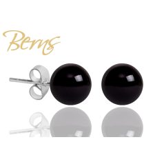 R30914 EARRINGS CARIE M.BLACK 8MM SS