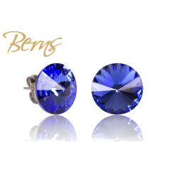 R30921 EARRINGS GALAXY SAPPHIRE 12MM SS