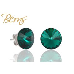 R31456 EARRINGS GALAXY EMERALD 10MM SS