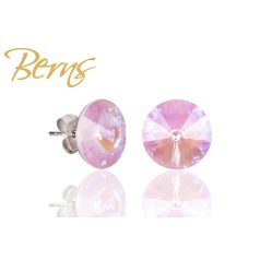 R31485 EARRINGS GALAXY"-D.LAVENDER 12MM"