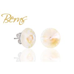 R31489 EARRINGS "GALAXY" -D.LTGREY 12MM