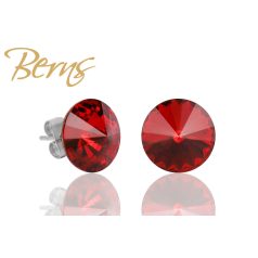 R31798 EARRINGS GALAXY SCARLET 10MM SS