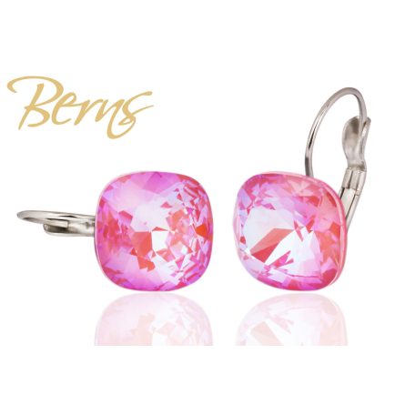 R31866 EARRINGS FR. YLA D-L.PINK 12MM SS