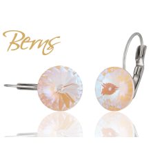 R32204 EARRINGS FR. GALAXY D-IVOY CREAM 12MM SS