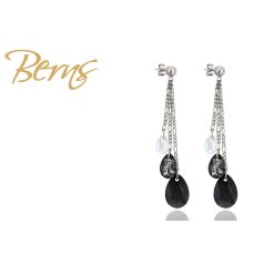 R32631 EARRINGS "HELIOS" JET-CRY.SH SS