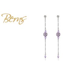 R32655 EARRINGS "DEMI" MAUVE SS