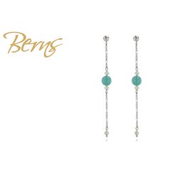 R32656 EARRINGS "DEMI" JADE SS