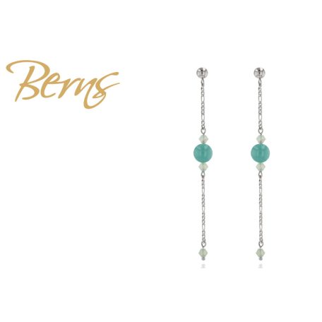 R32656 EARRINGS "DEMI" JADE SS