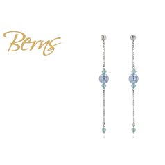 R32657 EARRINGS "DEMI" L.BLUE SS