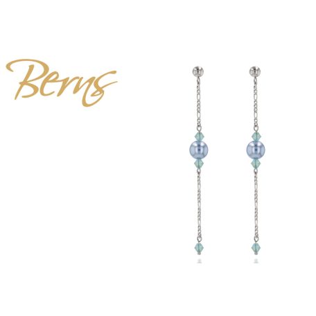 R32657 EARRINGS "DEMI" L.BLUE SS