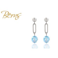 R32659 EARRINGS "EVERLY" AQUA.SH SS