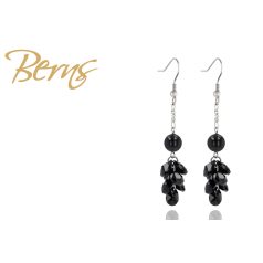 R32667 EARRINGS "EMIRA" M.BLACK-JET SS