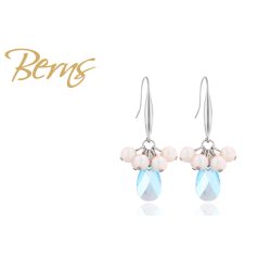 R32681 EARRINGS "MODENA" AQUA SH. SS