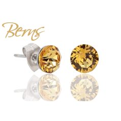 R32971 EARRINGS XIRIUS G.TOPAZ 6MM SS