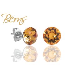 R33097 EARRINGS XIRIUS LT.C.TOPAZ 8MM SS