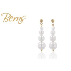 R33113 EARRINGS "PEARL" WHITE-GO