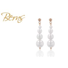 R33114 EARRINGS "PEARL" WHITE-RG