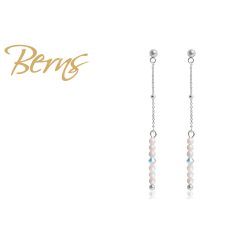 R33480 EARRINGS IZZY" PE.WH-AB SS"