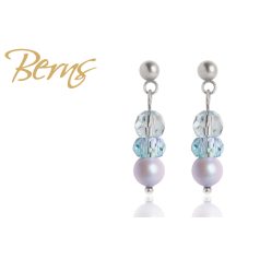 R33495 EARRINGS FLORENCE" DBLU-AQUA.SH SS"