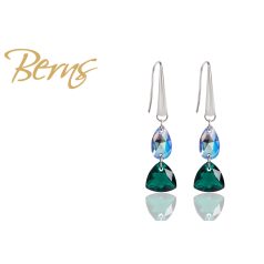 R33501 EARRINGS TRILLIAN" EMERALD SS"