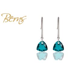 R33525 EARRINGS TRILLION" B.ZIRC SS"