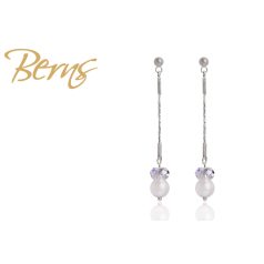 R33539 EARRINGS HALEY" WHITE-CRY.SH SS"