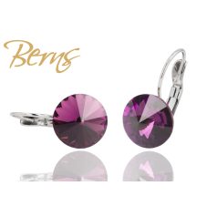 R33552 EARRINGS FR. GALAXY"-AMETH 10MM"