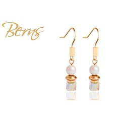 R33606 EARRINGS LAUREN" AB-PEWH GO"