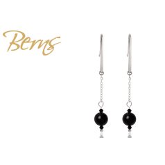 R33629 EARRINGS BLISS"-MBLACK SS"