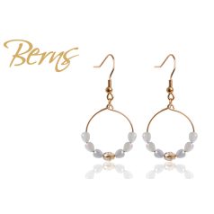 R33662 EARRINGS HAZEL" WHITE-GSHA GO"