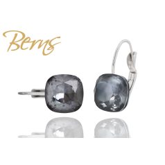R33705 EARRINGS FR. YLA I-DK.GREY 10MM SS