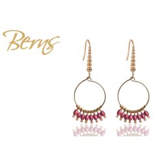 R33710 EARRINGS ARUNA"-MBERRY GO"