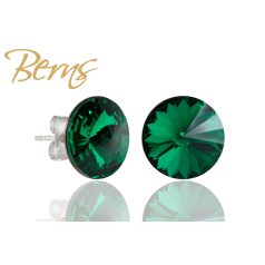 R33737 EARRINGS GALAXY M.GREEN 12MM SS