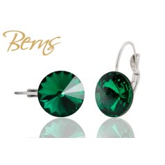 R33741 EARRINGS KAP. GALAXY MGREEN 14 MM
