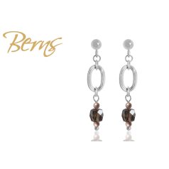 R33836 EARRINGS ELLIS PALM-DKGR SS