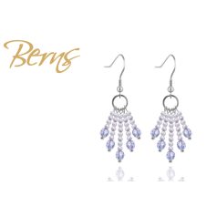 R33886 EARRINGS APHRODITE LT.SAPPHIRE -D.BLUE SS