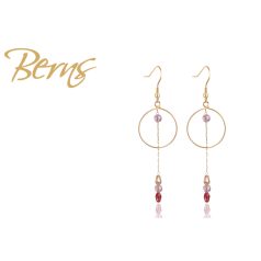 R33921 EARRINGS ROSIA LT.RED-V.ROSE GO