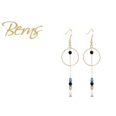 R33923 EARRINGS ROSIA PETROL-JET GO