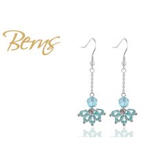 R33924 EARRINGS RIVER LT.TURQUOISE SS