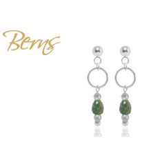 R33938 EARRINGS TAMAR MOL-EMERALD SS
