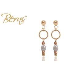 R33945 EARRINGS TAMAR V.GOLD-GREY GO