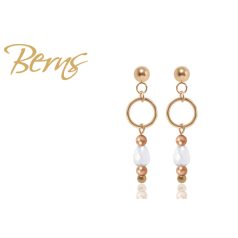 R33946 EARRINGS TAMAR BR.GOLD-WHITE GO